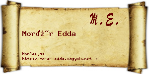 Morár Edda névjegykártya